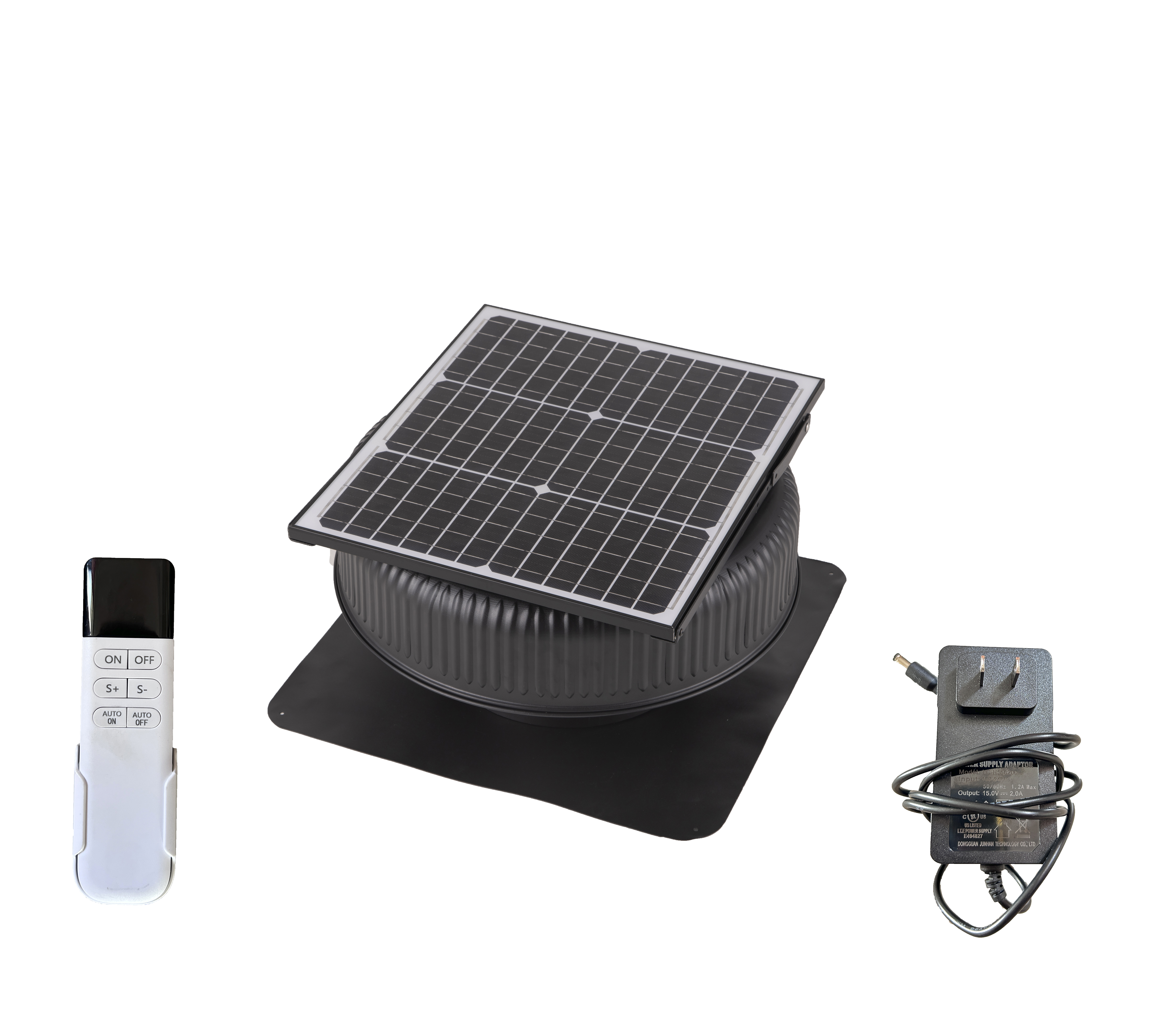 Solar roof exhaust fan round