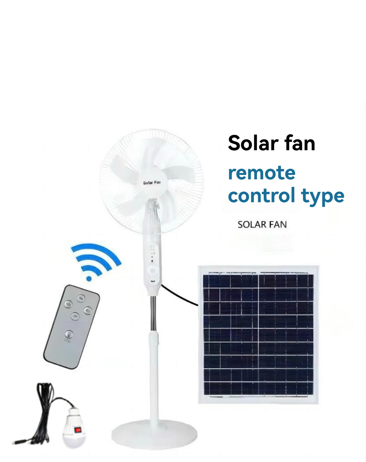 Solar standing fan