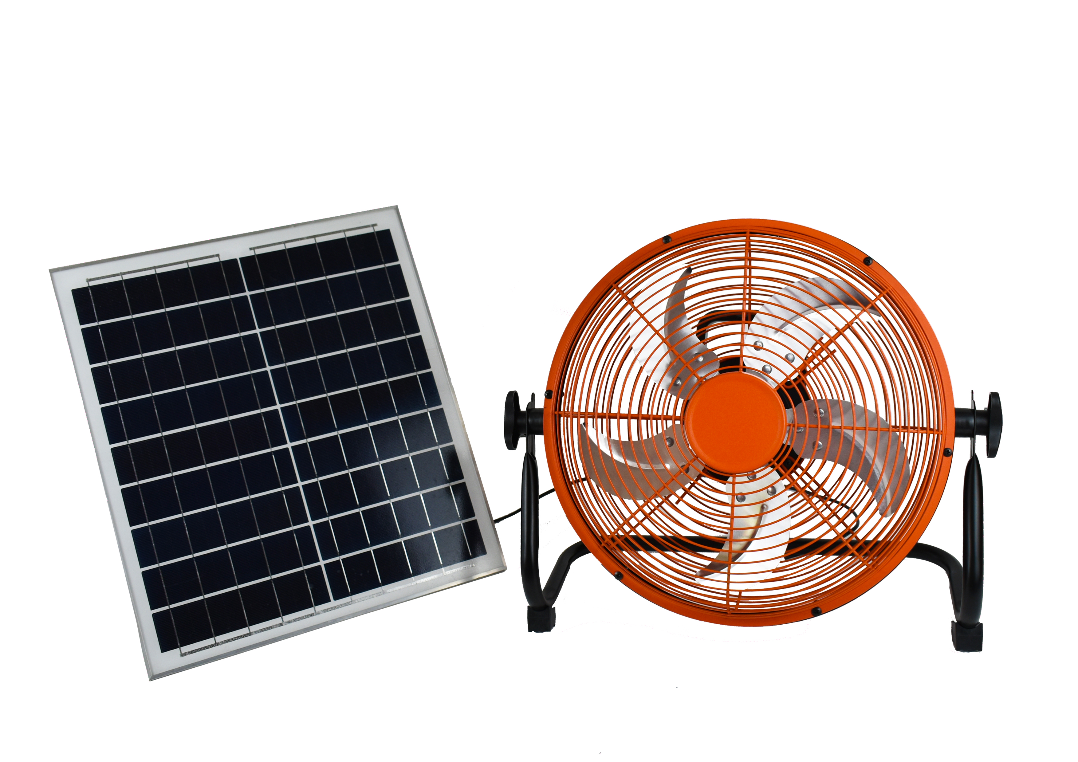 Solar Floor Fan (Orange)