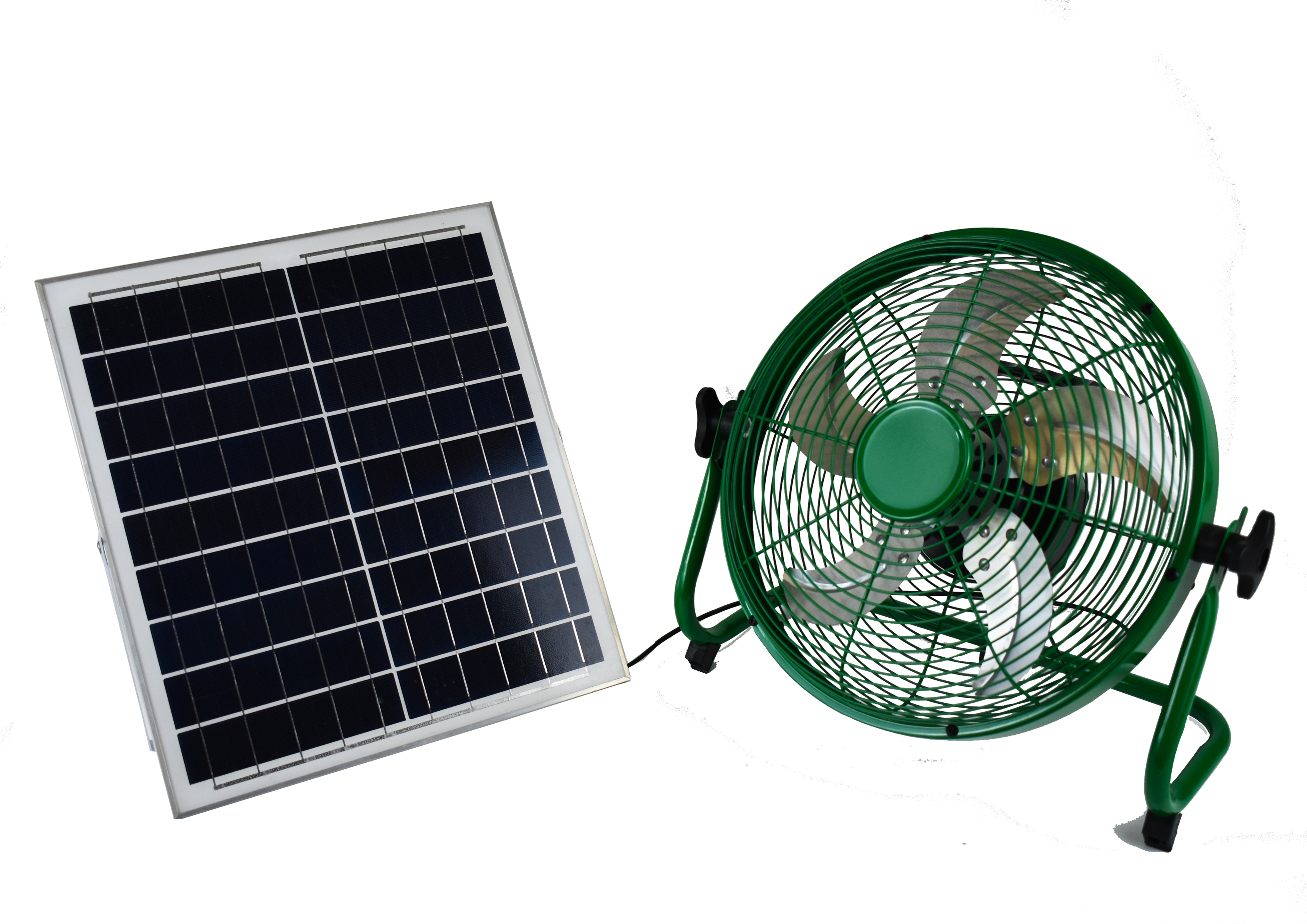 Solar floor fan (green)
